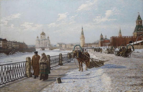 View of the Moscow Kremlin and the Church of Christ the Saviour by Paul Louis Bouchard